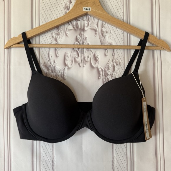 NWT SKIMS Fits Everybody T-Shirt Demi Bra Onyx Black Size 36C $54 - Picture 7 of 12